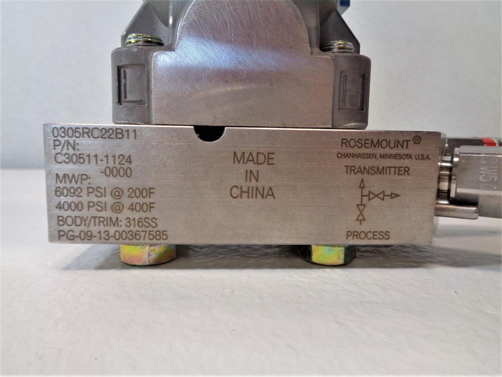 Rosemount 3051 Smart Family Pressure Transmitter 0 - 300PSI #3051CG4A02A1AM5E5S5